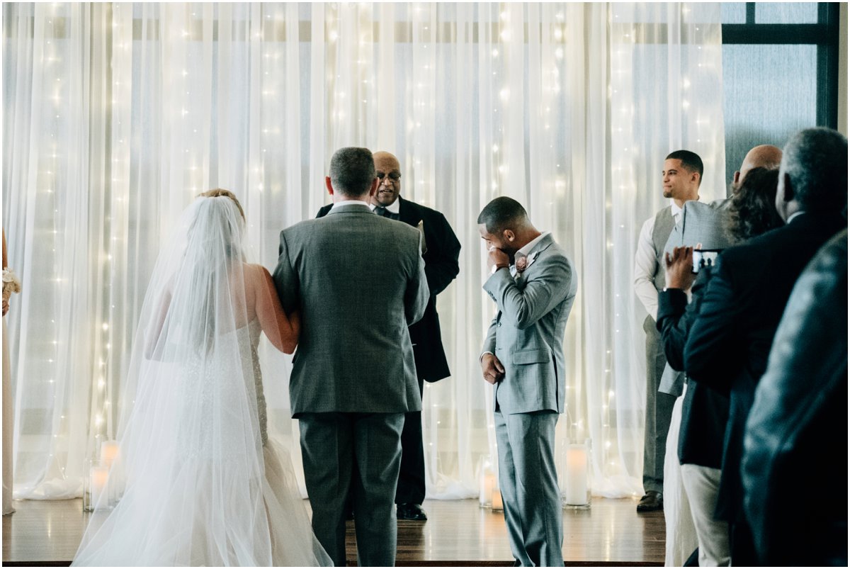 Groom-Reaction-Noahs-Event-Venue-Addison-Grace-Wichita-Kansas-Wedding-Photography