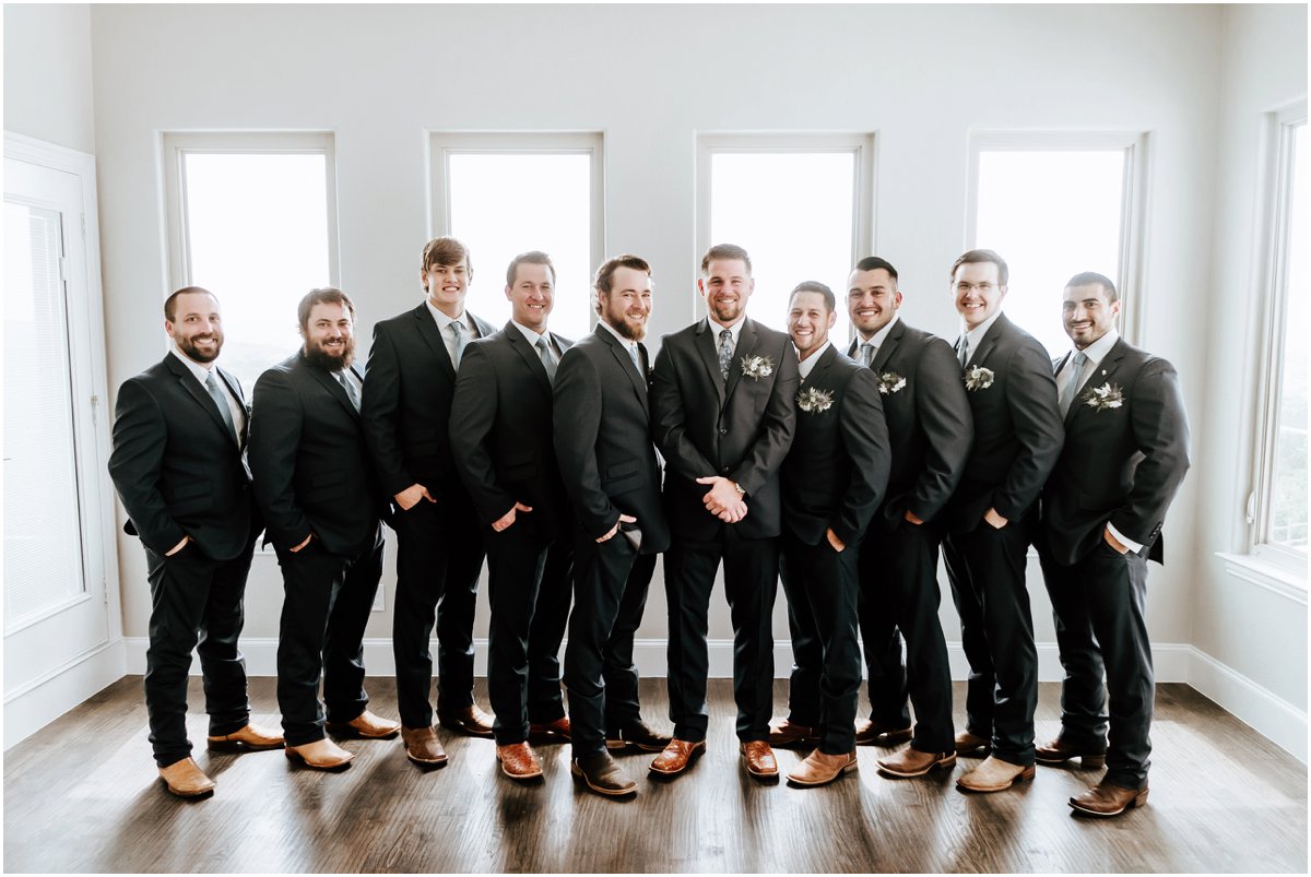 Groomsmen Pink Wine Cranberry Navy Wedding - Dove Ridge Vineyard - Fort Worth Dallas - Wichita Wedding Photographer