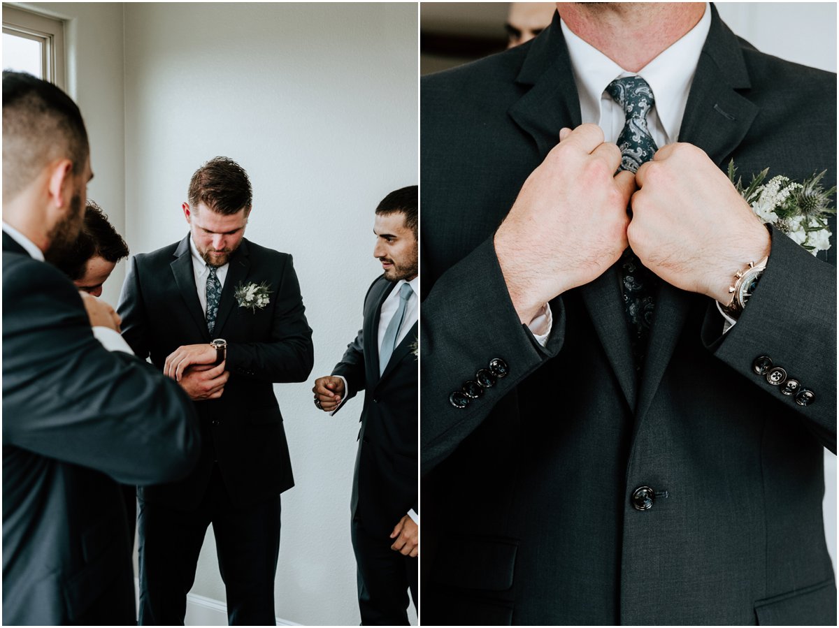 Groomsmen Pink Wine Cranberry Navy Wedding - Dove Ridge Vineyard - Fort Worth Dallas - Wichita Wedding Photographer