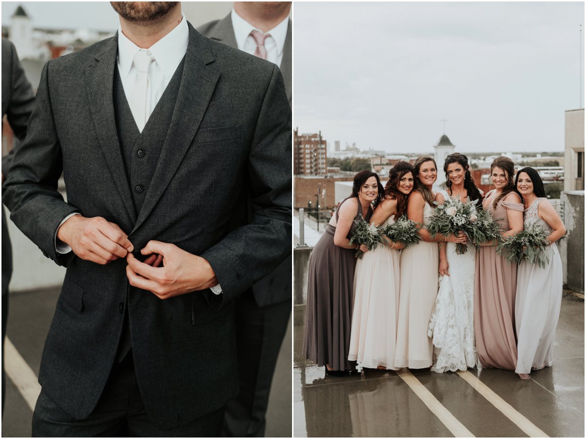 Rainy Wedding Downtown Wichita, Kansas Knoblauch