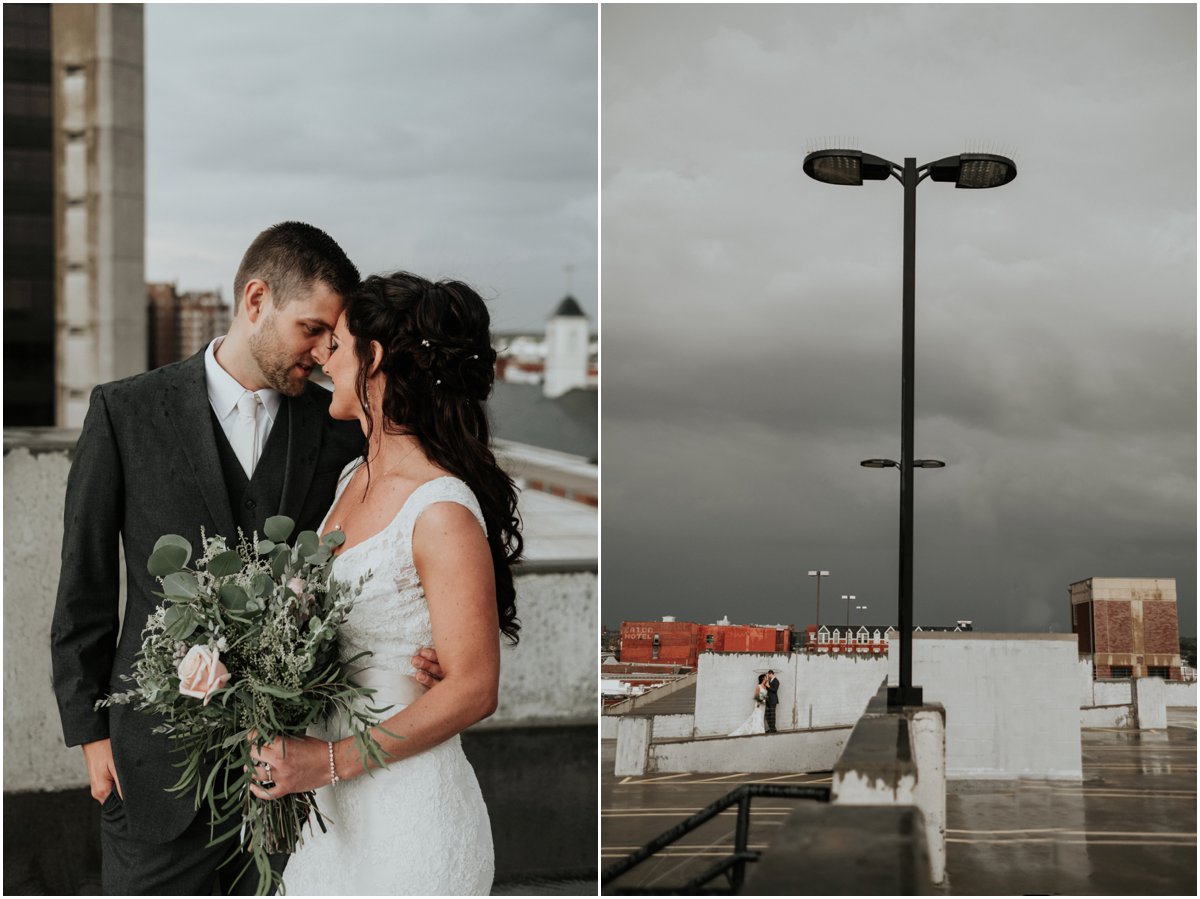 Rainy Wedding Downtown Wichita, Kansas Knoblauch