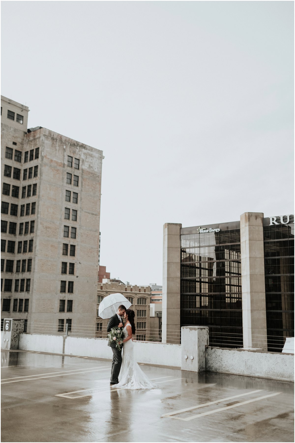 Rainy Wedding Downtown Wichita, Kansas Knoblauch