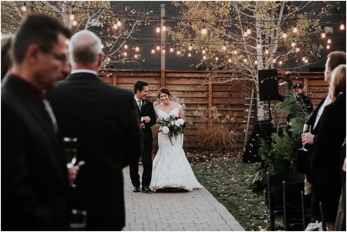 Bride down the isle